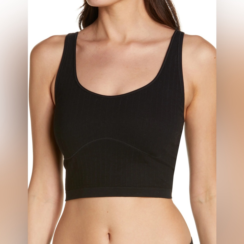 Yummie Jules Ribbed Convertible Strap Cotton Blend Bralette